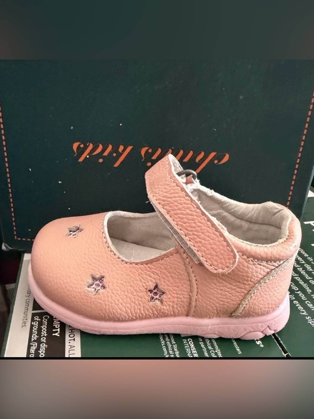 Chulis Footwear Champagne Nana Leather Mary Jane Toddler Girl's size 5T